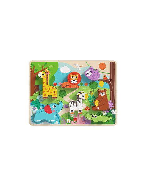 WOODEN WEDGES JUNGLE ANIMALS