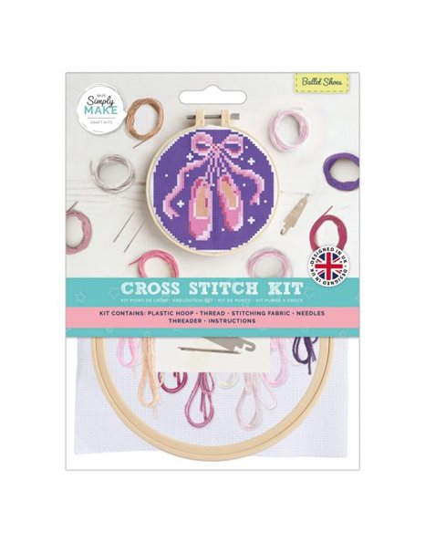 CROSS STITCH KIT - BALLET SHOES