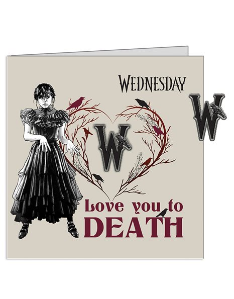 GREETING CARD WITH PIN - WEDNESDAY 1