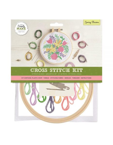 CROSS STITCH KIT - SPRING FLOWERS