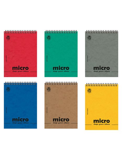 ΜΠΛΟΚ MICRO No1 2 ΘΕΜΑΤΩΝ ΡΙΓΕ ΣΠΙΡΑΛ 80φ (4604-1)