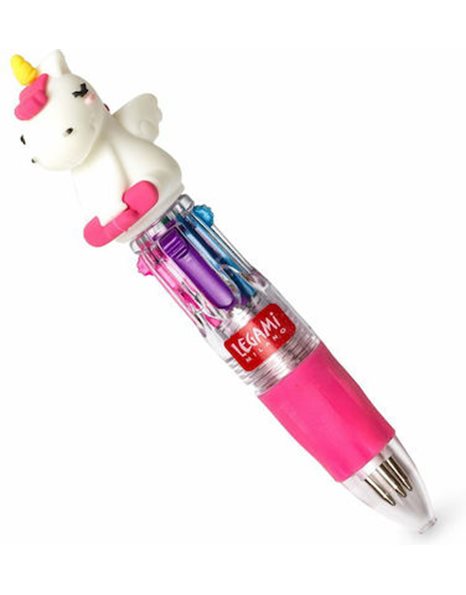 LEGAMI 4-COLOUR BALLPOINT PEN MINI MAGIC RAINBOW - UNICORN