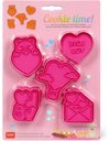 LEGAMI 5 COOKIE CUTTERS WITH STAMPS COOKIE TIME! - LOVE