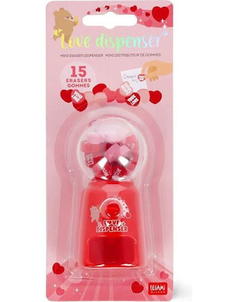LEGAMI MINI ERASER LOVE DISPENSER - HEART