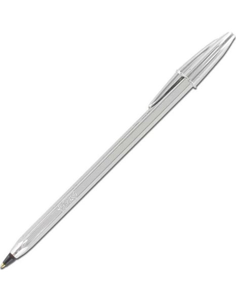 ΣΤΥΛΟ BIC CRISTAL SHINE SILVER M ΜΑΥΡΟ 1,0 mm