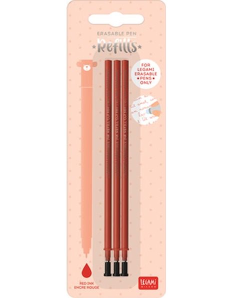 LEGAMI ERASABLE PEN REFILLS - RED