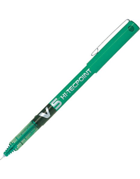 PILOT V5 HI-TECHPOINT LIQUID INK ROLLERBALL PEN 0.5 GREEN