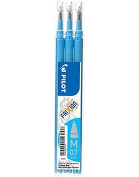 PILOT FRIXION BALL PEN REFILLS 0.7 LIGHT BLUE 3pcs