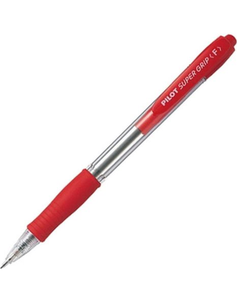 PILOT SUPER GRIP BALLPOINT PEN FINE RED