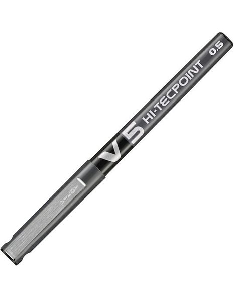 PILOT V5 HI-TECHPOINT LIQUID INK ROLLERBALL PEN 0.5 BLACK