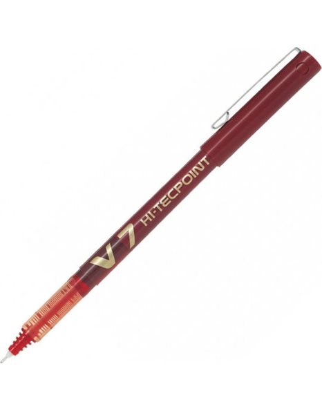 PILOT V7 HI-TECHPOINT LIQUID INK ROLLERBALL PEN 0.7 RED
