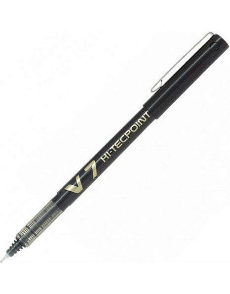 PILOT V7 HI-TECHPOINT LIQUID INK ROLLERBALL PEN 0.7 BLACK