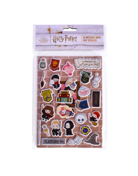 HARRY POTTER A5 EXERICISE BOOK AND PUFF STICKERS