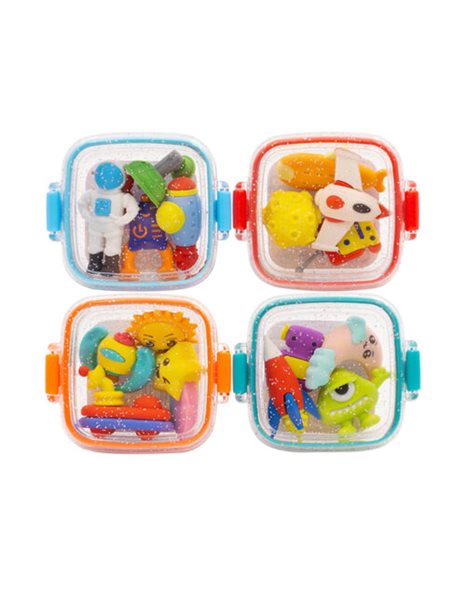 FANCY ERASERS IN LUNCHBOX: SPACE
