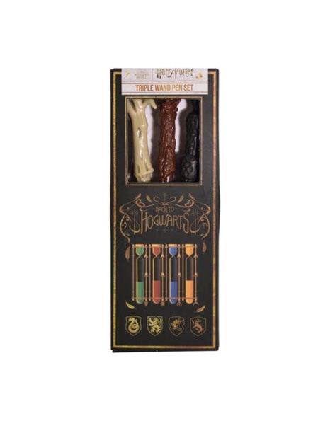 HARRY POTTER TRIPLE WAND PACK - COLOURFUL CREST