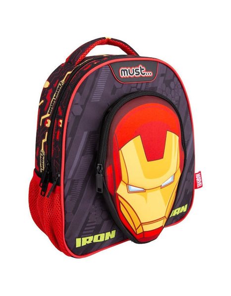 MUST KINDERGARTEN BACKPACK 27x10x31 2 CASES IRON MAN
