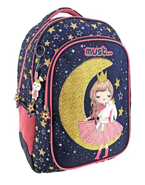 MUST ELEMENTARY BACKPACK 32x18x43 3 CASES GIRL MOON