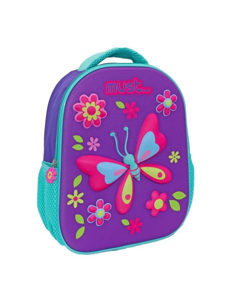 MUST KINDERGARTEN BACKPACK 26x10x32 1 CASE 3D EVA BUTTERFLY