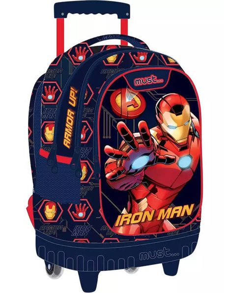MUST ELEMENTARY TROLLEY BAG 34x20x44 3 CASES IRON MAN