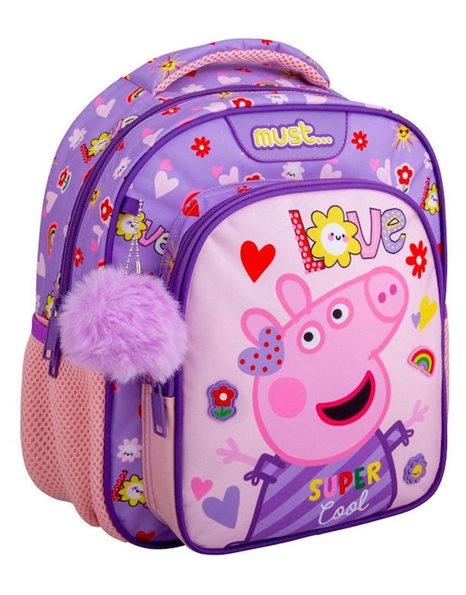 MUST KINDERGARTEN BACKPACK 27x10x31 2 CASES PEPPA PIG SUPER COOL