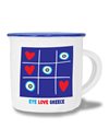ESPRESSO CUP GREECE - BLUE TIC TAC TOE