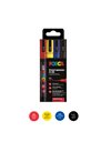 ΜΑΡΚΑΔΟΡΟΙ UNI POSCA PC-3M MEDIUM ΣΕΤ 4 BASIC