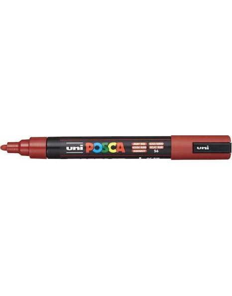 ΜΑΡΚΑΔΟΡΟΣ UNI POSCA PC-5M MEDIUM RUBY RED