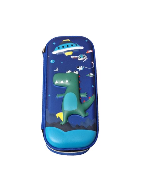 DOUBLE DECKER 3D SQUARE PENCIL CASE DINOSAUR