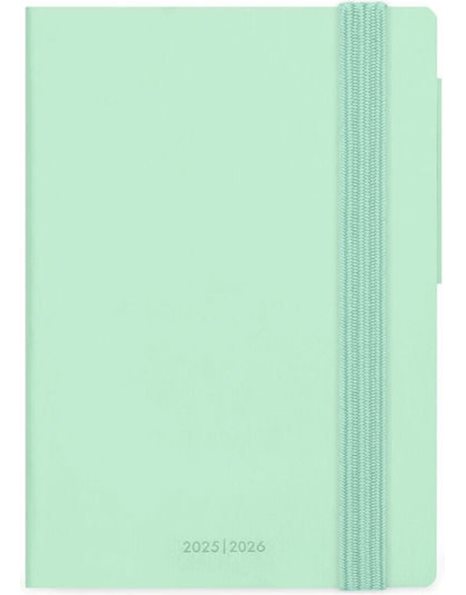 LEGAMI SMALL WEEKLY DIARY WITH NOTEBOOK 2025/2026 16 MONTHS - PASTEL MINT
