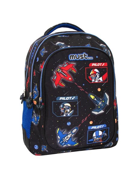 MUST ELEMENTARY BACKPACK 32x18x43 3 CASES SPACE BATTLE