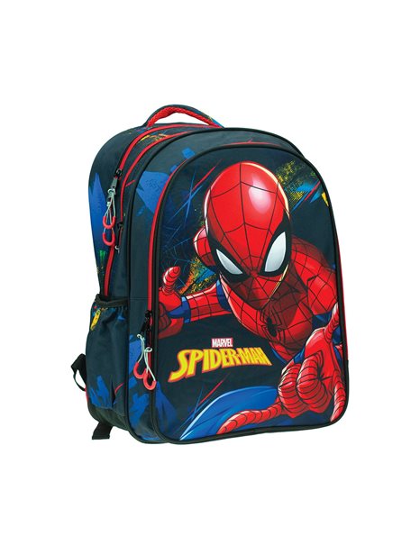 GIM OVAL BACKPACK SPIDERMAN BLUE NET