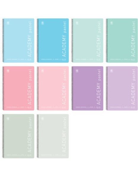 ΤΕΤΡΑΔΙΟ ΣΠΙΡΑΛ ACADEMY PASTEL Α4 4 ΘΕΜΑΤΩΝ (4544-35)
