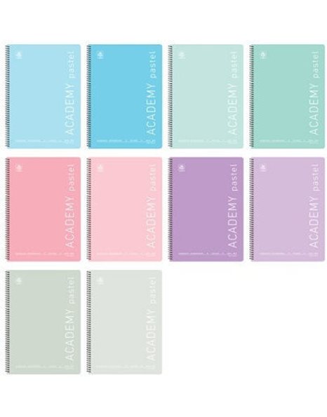 ΤΕΤΡΑΔΙΟ ΣΠΙΡΑΛ ACADEMY PASTEL Α4 2 ΘΕΜΑΤΩΝ (4542-35)