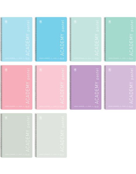 ΤΕΤΡΑΔΙΟ ΣΠΙΡΑΛ ACADEMY PASTEL Β5 2 ΘΕΜΑΤΩΝ (4552-35)