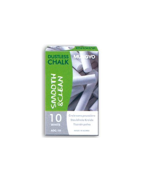 MUNGYO DUSTLESS CHALK WHITE 10pcs