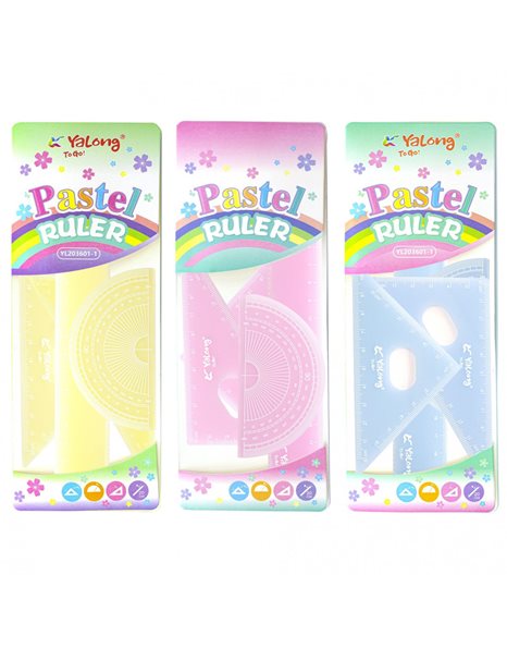 YALONG PASTEL GEOMETRIC TOOL SET 4pcs