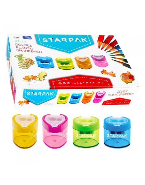 DOUBLE PLASTIC SHARPENER OVAL/HEART