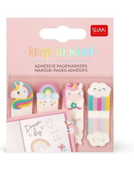LEGAMI ADHESIVE PAGEMARKERS KEEP IN MIND - UNICORN
