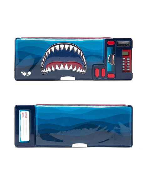 YOLO RETRO PENCIL CASE  LIGHT SHARK