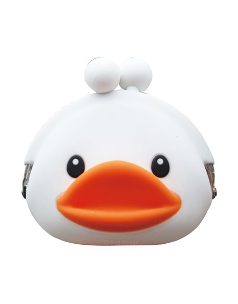 SILICONE PURSE WHITE DUCK