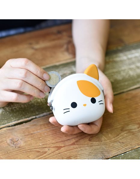 SILICONE PURSE WHITE CAT