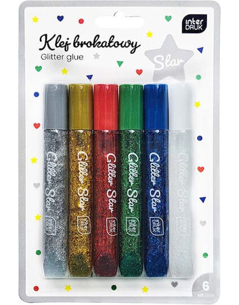 ΚΟΛΛΑ INTERDRUK 356765 GLITTER STAR 6x10,5ml