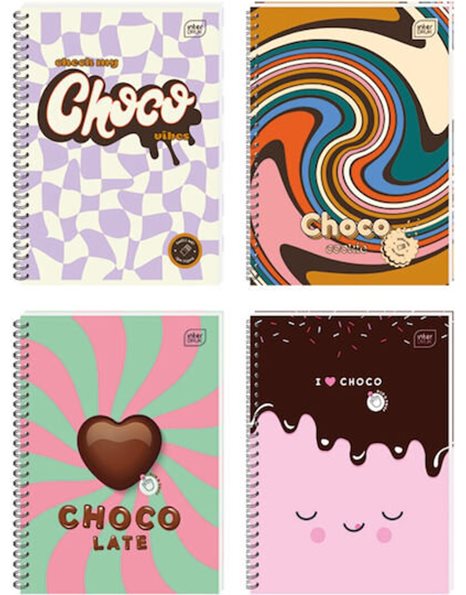 INTERDRUK SPIRAL NOTEBOOK CHOCO 17x25/3sub 180sh