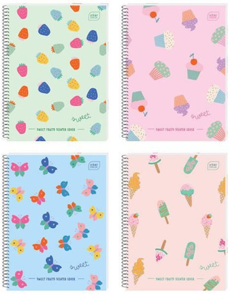 ΤΕΤΡΑΔΙΟ ΣΠΙΡΑΛ INTERDRUK SWEET SMELL 17x25/4Θ 240σ
