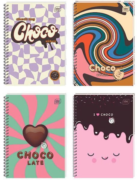 INTERDRUK SPIRAL NOTEBOOK CHOCO 17x25/4sub 240sh