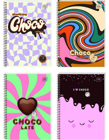 ΤΕΤΡΑΔΙΟ ΣΠΙΡΑΛ INTERDRUK CHOCO 21x29/2Θ 120σ