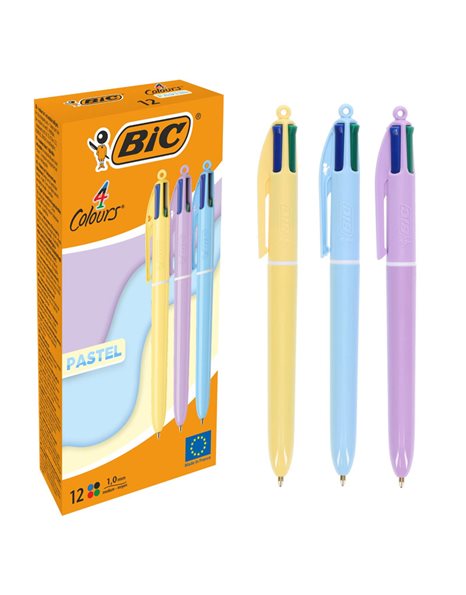 ΣΤΥΛΟ BIC 4 COLOURS PASTEL ΜΩΒ 1,0