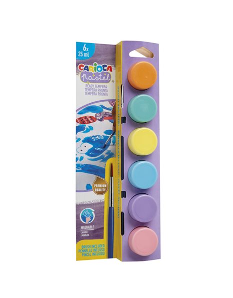 TEMPERA CARIOCA 6pcs PASTEL 40485