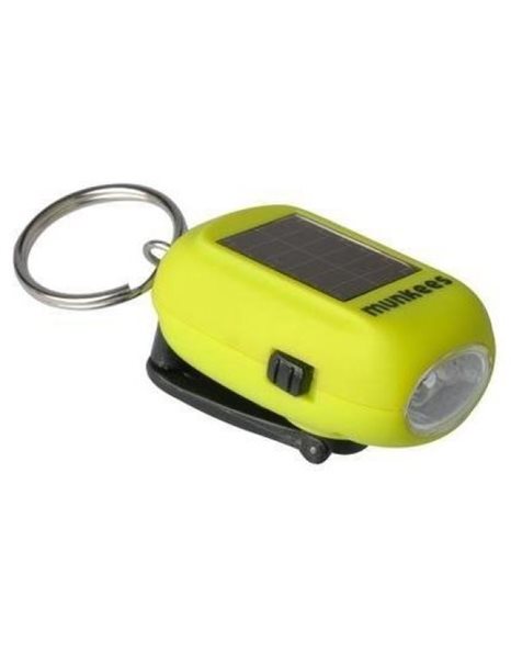 MUNKEES MINI SOLAR/DYNAMO FLASHLIGHT KEYCHAIN