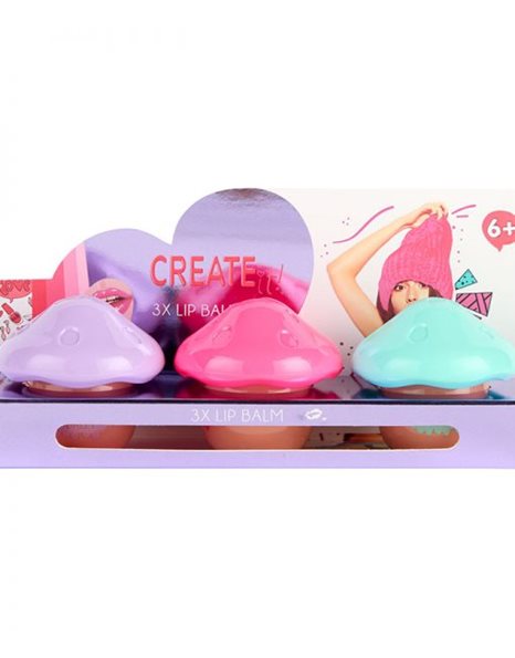 CREATE IT! ΣΕΤ LIP BALM ΜΑΝΙΤΑΡΙ 3τμχ